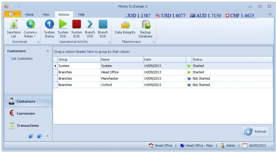screenshot of Money Exchanger